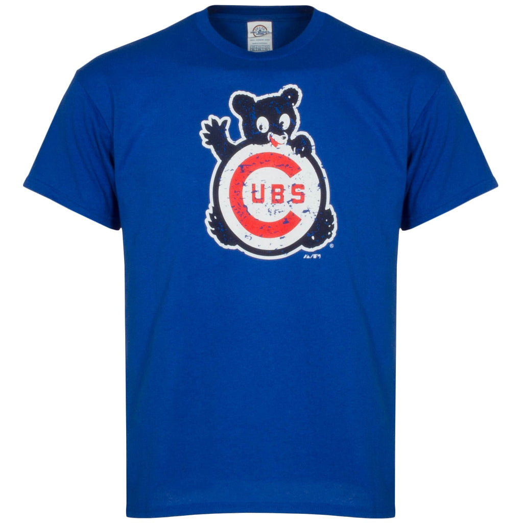 Chicago Cubs Youth Royal Waving Bear T-Shirt product image 1, provided for visual reference and product detail review