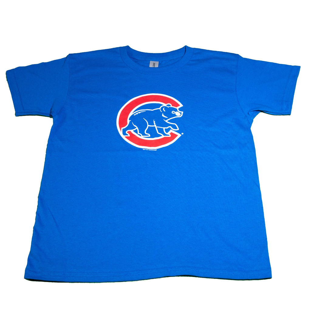 Chicago Cubs Royal Crawl Bear Youth T-Shirt product image 1, provided for visual reference and product detail review