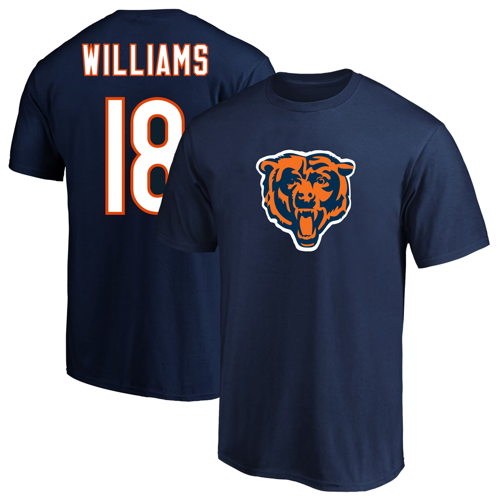 Caleb Williams Chicago Bears Nike Men Name & Number T-Shirt product image 7, provided for visual reference and product