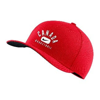 Canada Basketball FIBA Nike Men Red Swoosh Flex Hat product image 1, provided for visual reference and product detail review