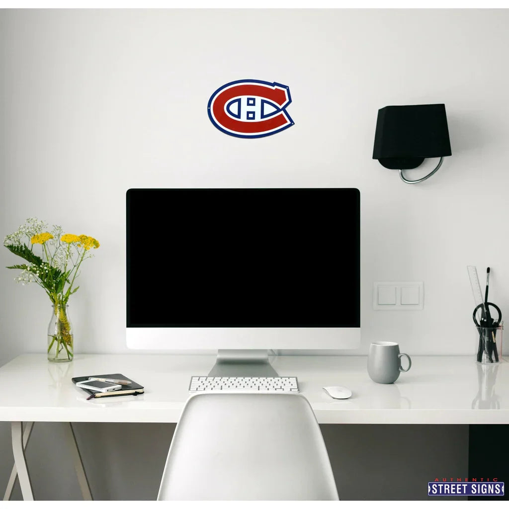Montreal Canadiens NHL Team Logo 12" Spirit Size Steel Laser Cut Sign product image 4, provided for visual reference and