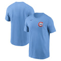 Chicago Cubs Nike Men Baby Blue Alternate Wordmark T-Shirt product image 1, provided for visual reference and product detail