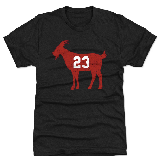 Chicago GOAT 23 T-Shirt product image 1, provided for visual reference and product detail review
