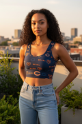 Chicago Bears Ladies Mosaic Bralette product image 1, provided for visual reference and product detail review