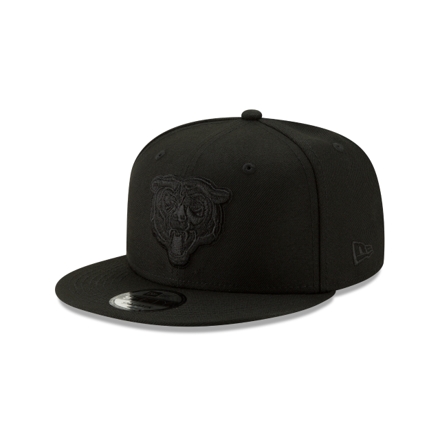 Chicago Bears NFL New Era Men Black On Black 9Fifty Head Logo Basic Snapback product image 1, provided for visual reference