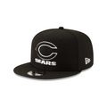 Chicago Bears NFL New Era Men Black White 9Fifty Basic Snapback product image 1, provided for visual reference and product