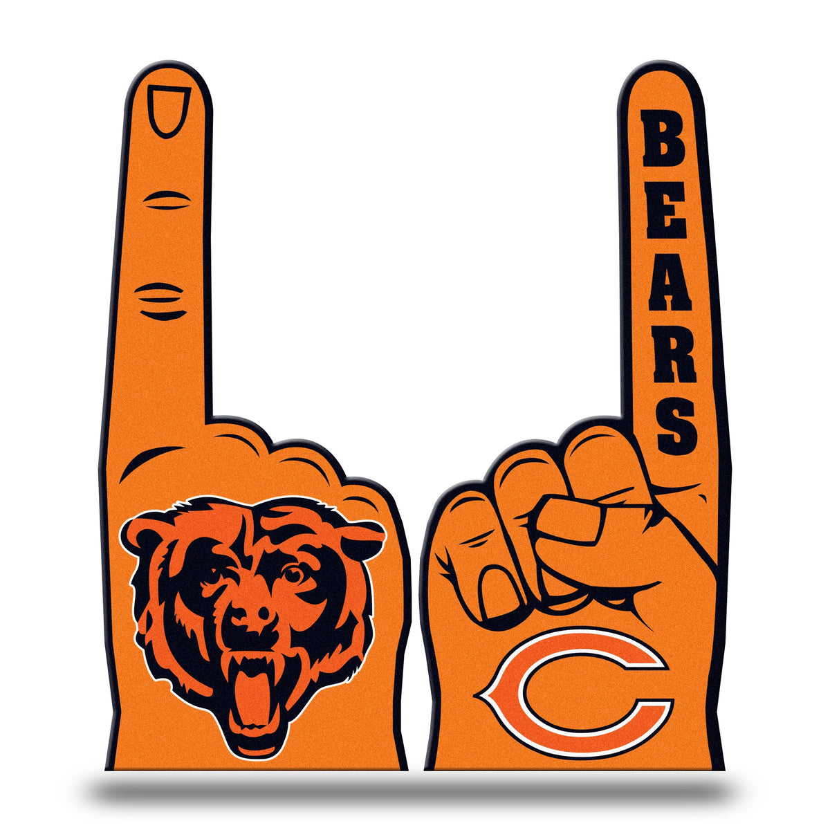 Chicago Bears Orange Foam Finger product image 1, provided for visual reference and product detail review
