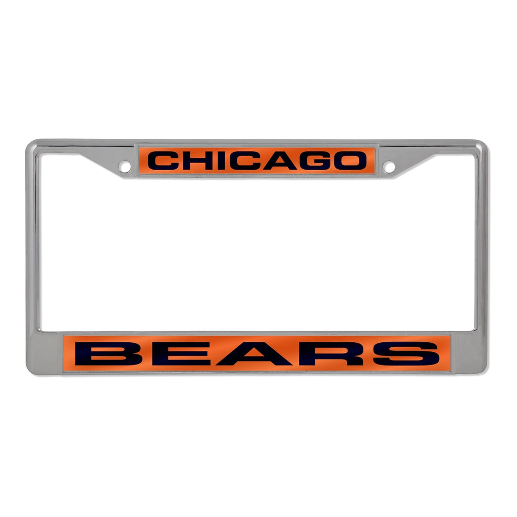 Chicago Bears Orange/Navy Laser Chrome License Plate Frame product image 2, provided for visual reference and product detail