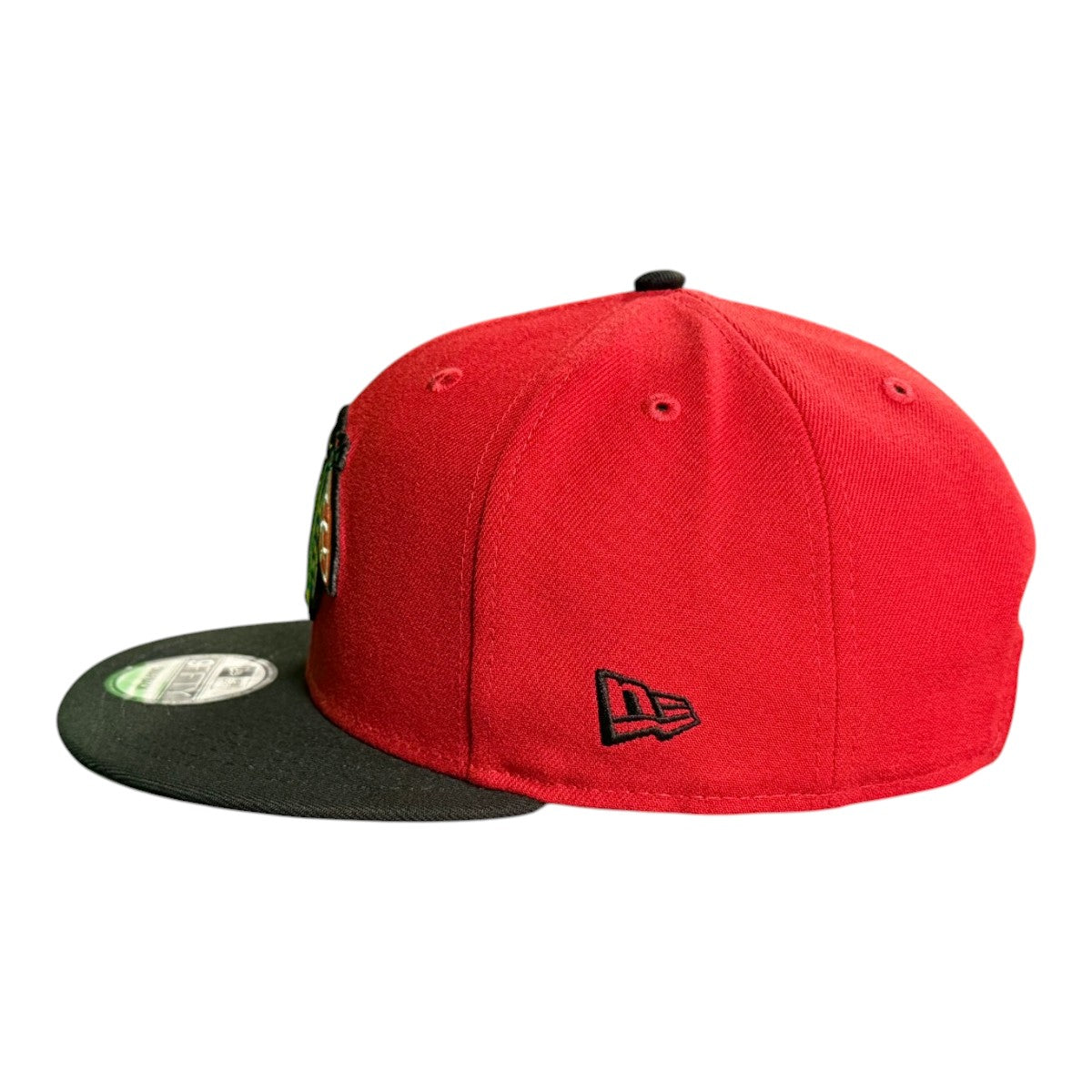 Chicago Blackhawks Red/Black Two Toned New Era 9FIFTY Snapback Hat product image 4, provided for visual reference and