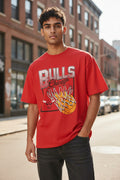 Chicago Bulls Fanatics Red 90's T-Shirt product image 1, provided for visual reference and product detail review