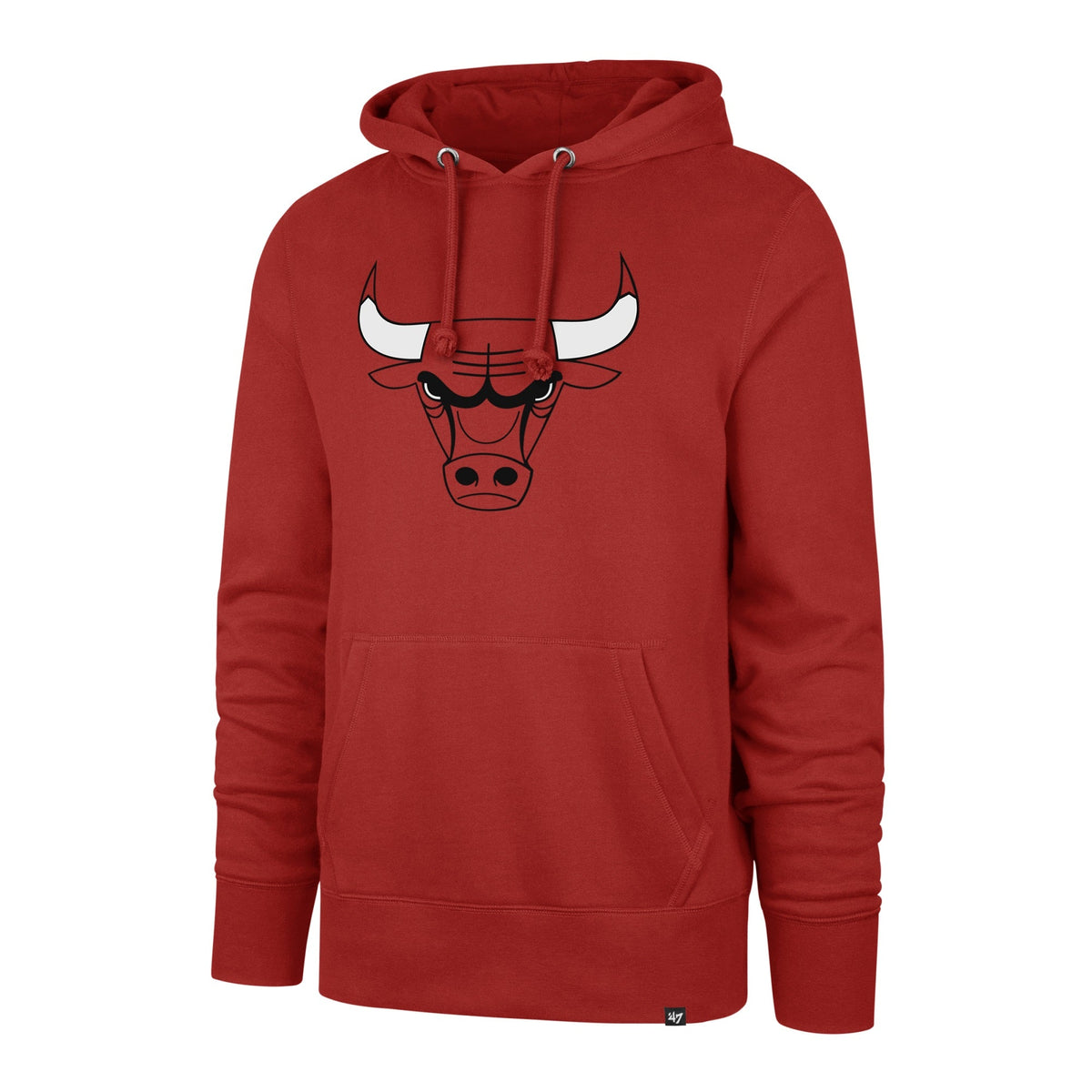 Chicago Bulls NBA 47 Brand Men Red Imprint Headline Pullover Hoodie product image 1, provided for visual reference and