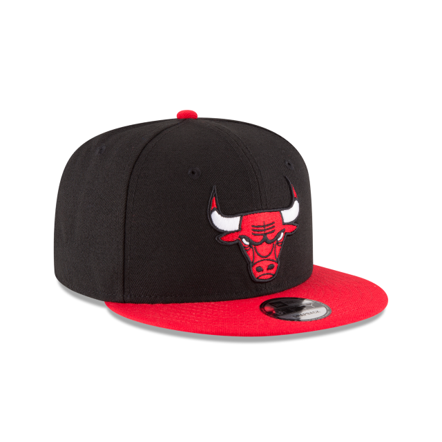 Chicago Bulls NBA New Era Men Black/Red 9Fifty Two Tone Snapback product image 3, provided for visual reference and product