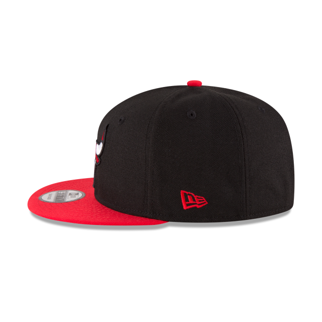 Chicago Bulls NBA New Era Men Black/Red 9Fifty Two Tone Snapback product image 5, provided for visual reference and product