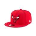Chicago Bulls NBA New Era Men Red 9Fifty Basic Snapback product image 1, provided for visual reference and product detail