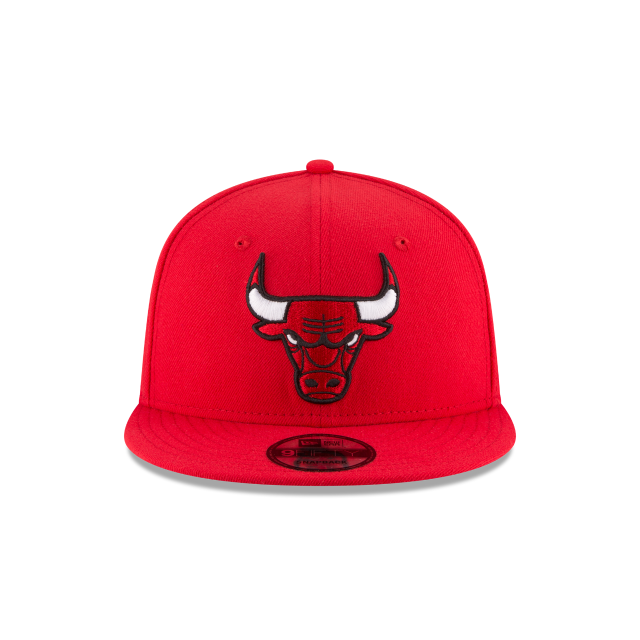 Chicago Bulls NBA New Era Men Red 9Fifty Basic Snapback product image 4, provided for visual reference and product detail