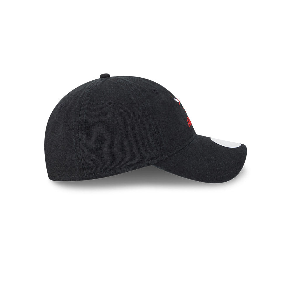 Chicago Bulls New Era Women 9TWENTY Preppy Team Black Adjustable Hat product image 4, provided for visual reference and
