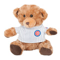Chicago Cubs 10" Pinstripe Jersey Bear product image 1, provided for visual reference and product detail review