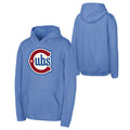 Chicago Cubs Alt Blues Logo Columbia Blue Youth Hoodie product image 1, provided for visual reference and product detail
