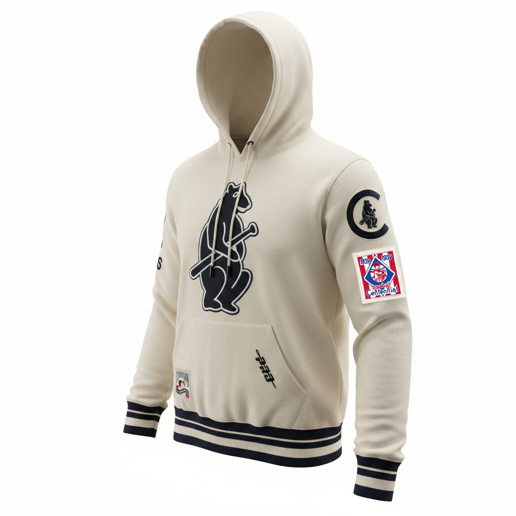 Chicago Cubs Cream 1914 Pro Standard Hoodie product image 1, provided for visual reference and product detail review