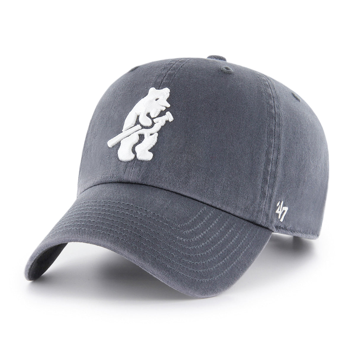Chicago Cubs MLB 47 Brand Men Dark Grey Vintage Clean Up Adjustable Hat product image 1, provided for visual reference and