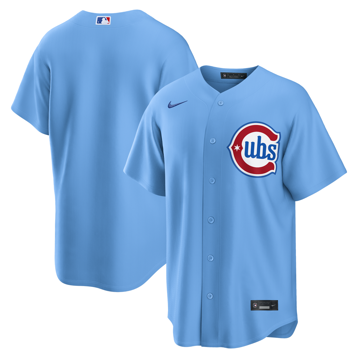 Chicago Cubs MLB Nike Men Powder Blue Alternate Replica Jersey product image 3, provided for visual reference and product