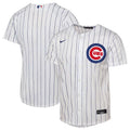 Chicago Cubs Nike Youth Home Pinstripe Jersey product image 1, provided for visual reference and product detail review