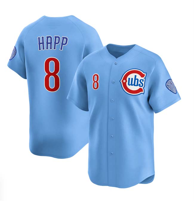 C.Cubs #8 Ian Happ Player Blue 2024-25 2nd Alternate product image 1