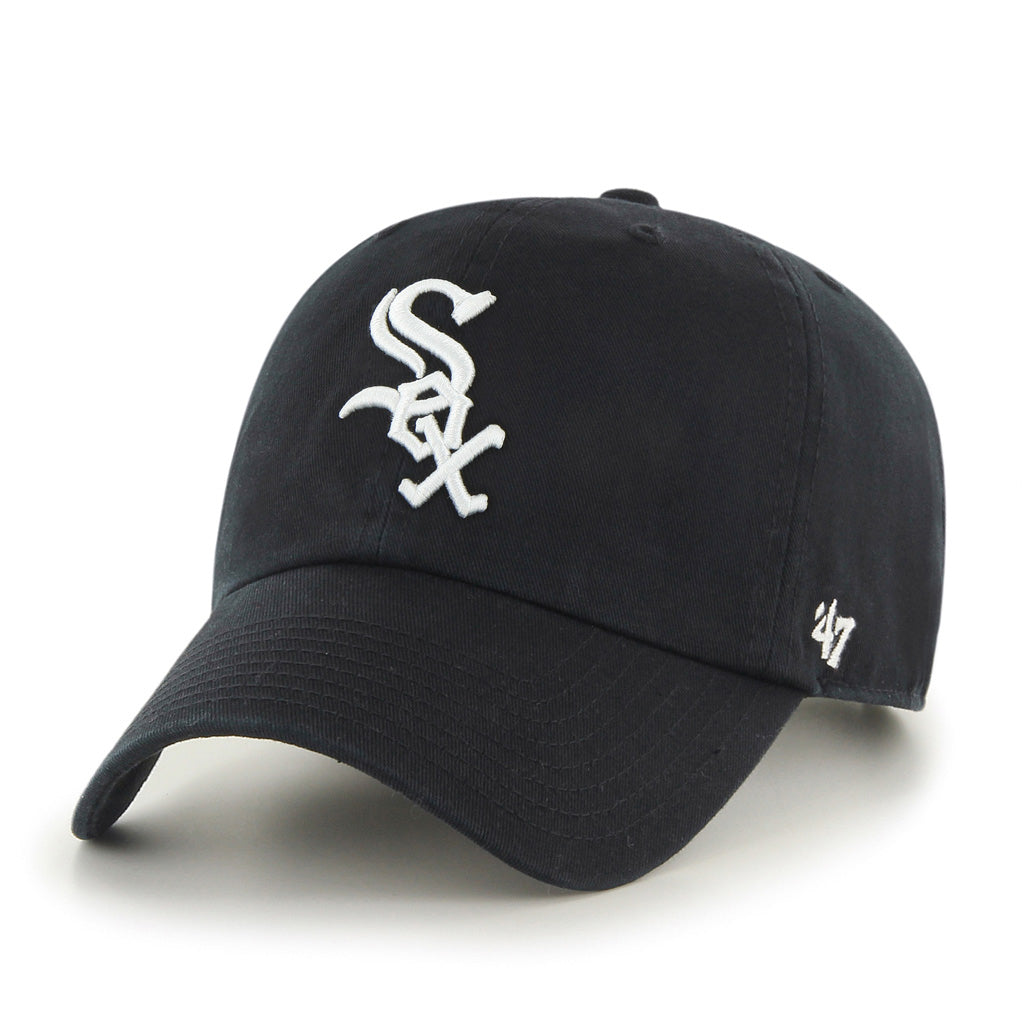 Chicago White Sox MLB 47 Brand Men Black Clean Up Adjustable Hat product image 1, provided for visual reference and product