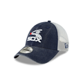 Chicago White Sox MLB New Era Men Navy 9Forty Cooperstown Washed Trucker Adjustable Hat product image 1, provided for visual