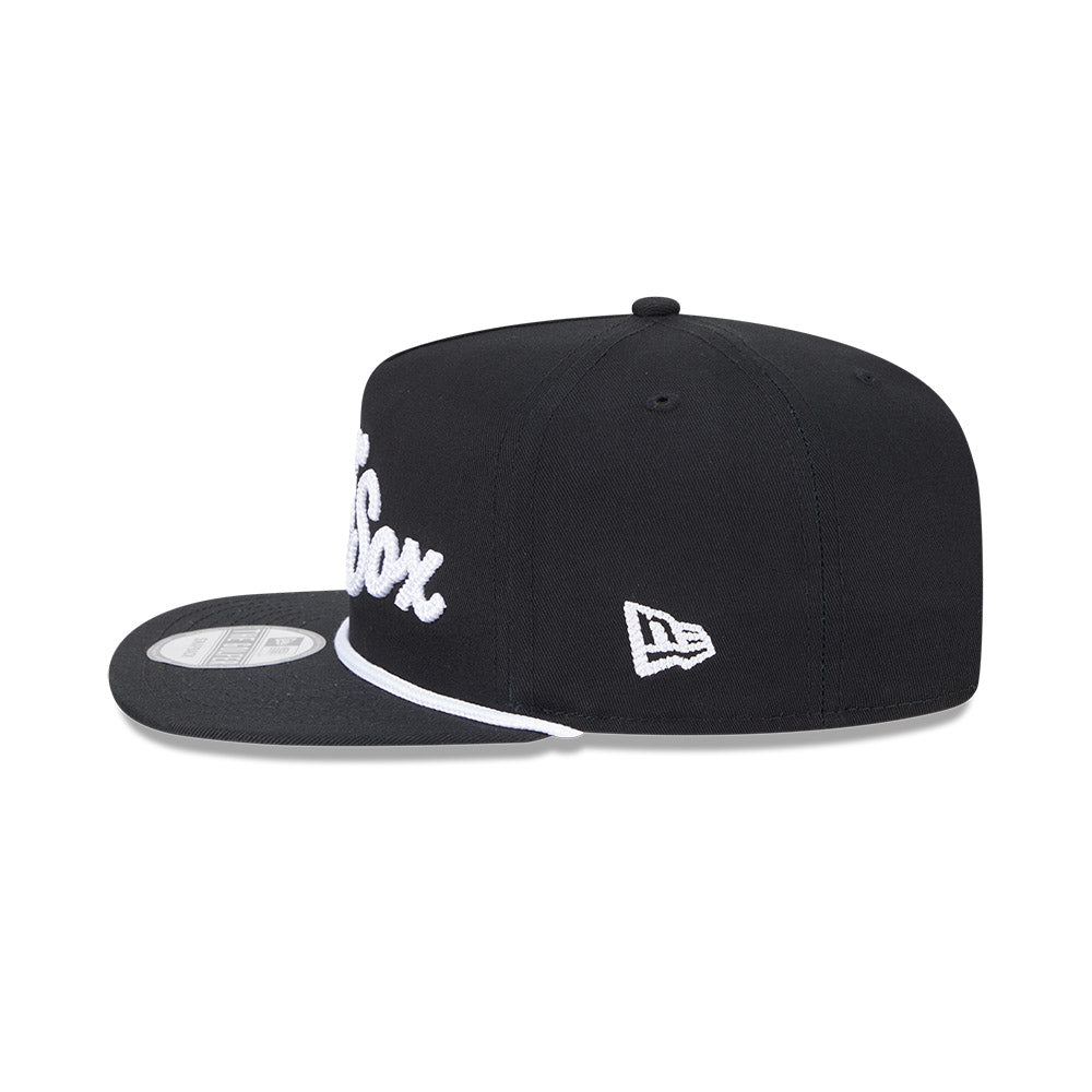 Chicago White Sox New Era Golfer Text Team Adjustable Hat product image 5, provided for visual reference and product detail