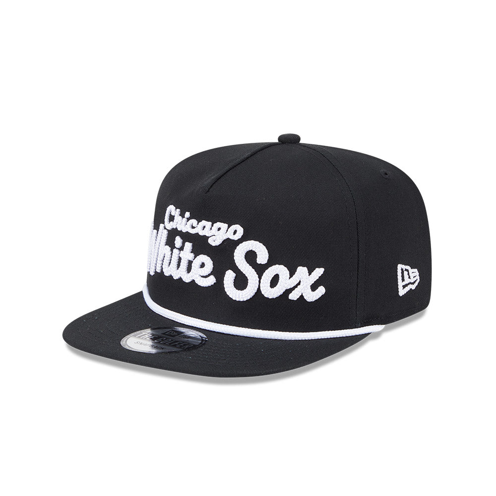 Chicago White Sox New Era Golfer Text Team Adjustable Hat product image 3, provided for visual reference and product detail