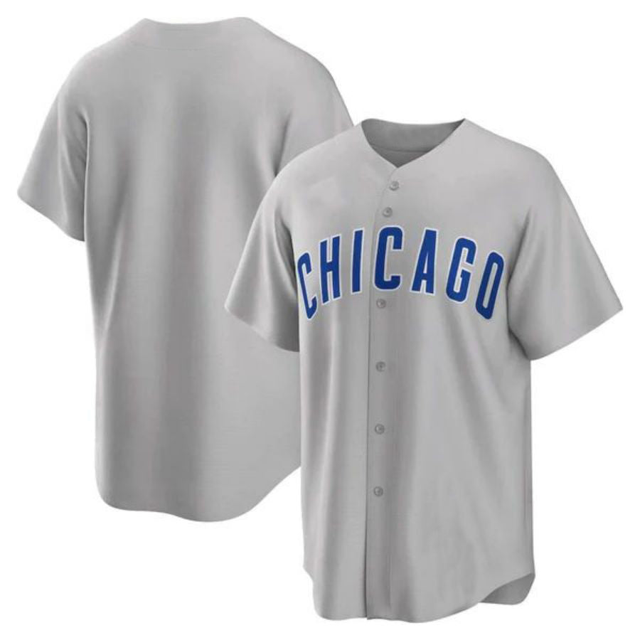 C.Cubs Blank Player Gray Road Replica Game Baseball Jerseys product image 1