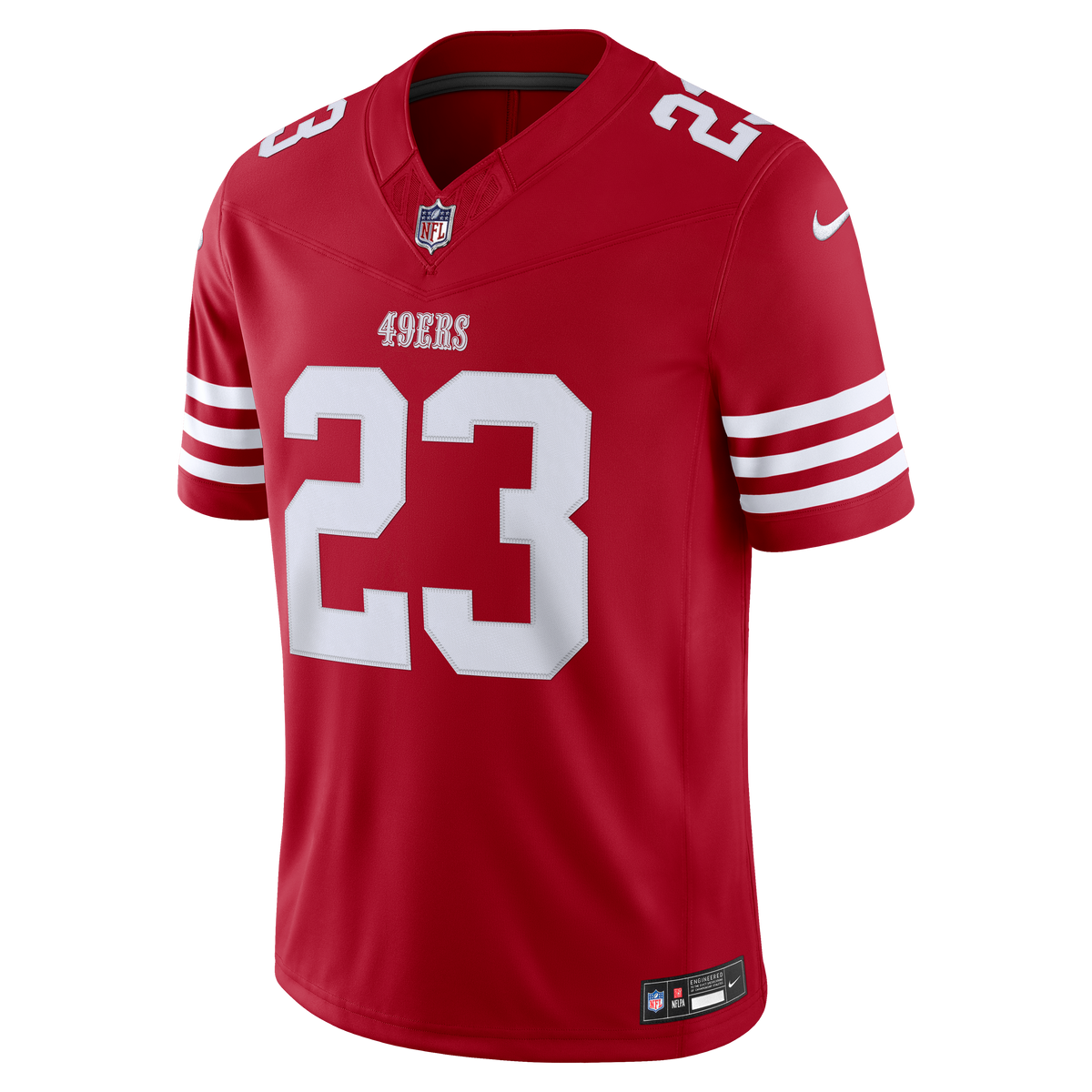 Christian McCaffrey San Francisco 49ers NFL Nike Men Red Vapor F.U.S.E. Limited Player Sewn Jersey product image 2, provided
