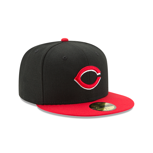 Cincinnati Reds MLB New Era Men Black/Red 59Fifty Authentic Collection On Field Fitted Hat product image 3, provided for