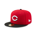 Cincinnati Reds MLB New Era Men Red/Black 59Fifty Authentic Collection Road Fitted Hat product image 1, provided for visual