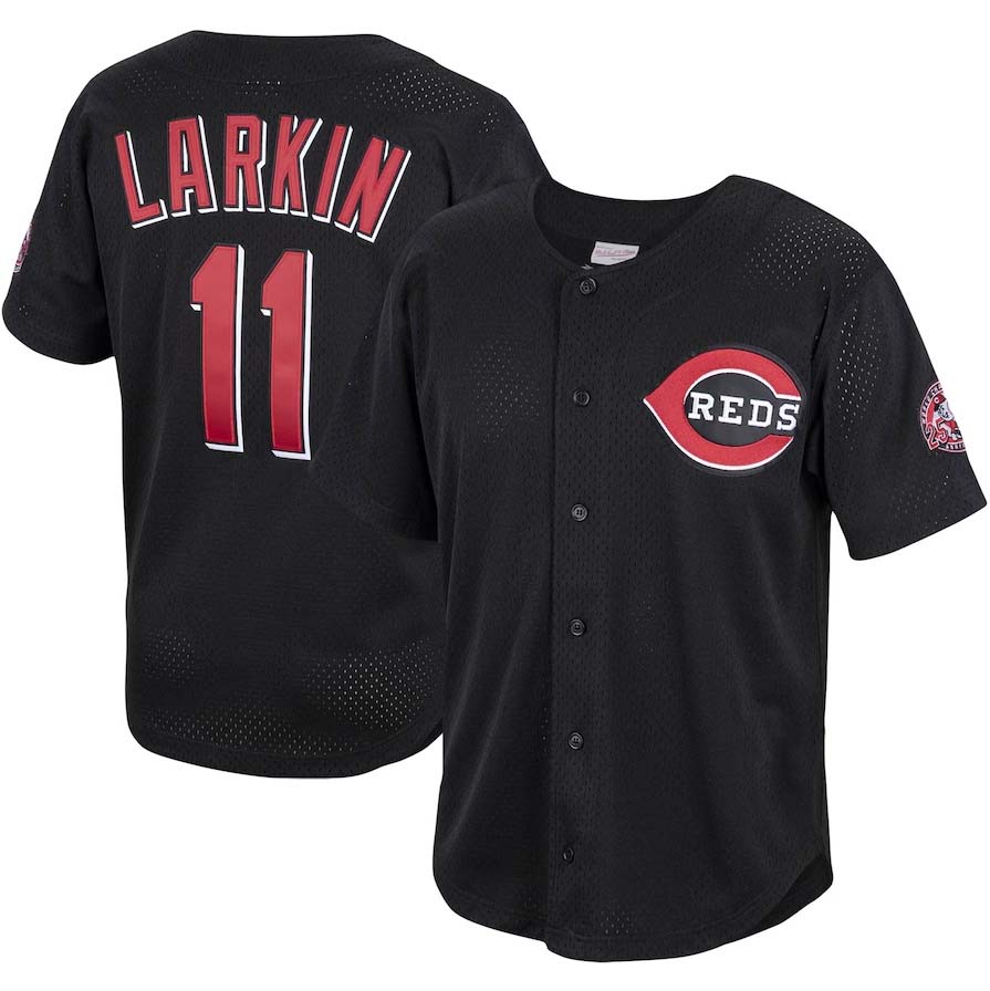 C.Reds #11 Barry Larkin Player Cooperstown Collection Mesh product image 1