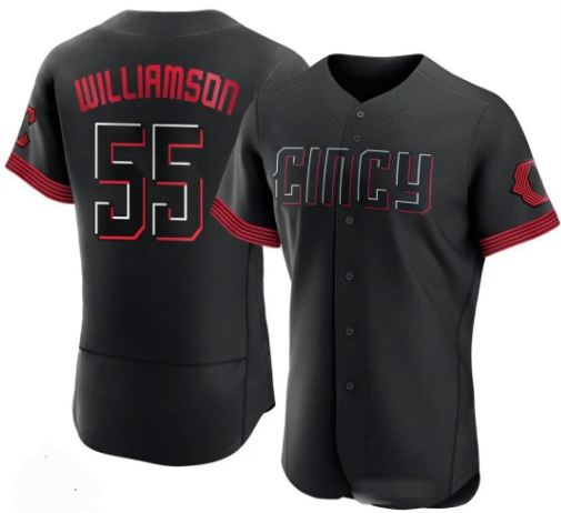 C.Reds #55 Brandon Williamson Player Black City Connect product image 1