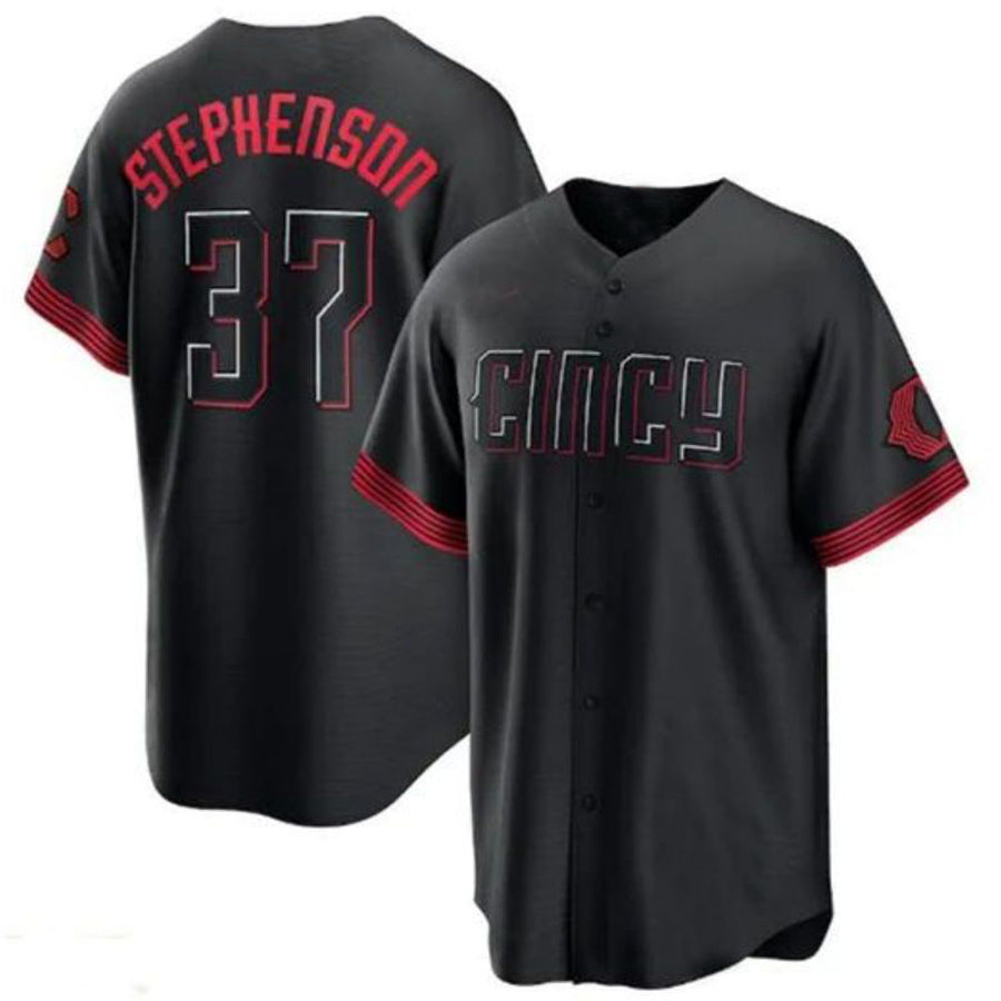 C.Reds #37 Tyler Stephenson Player Black City Connect product image 1