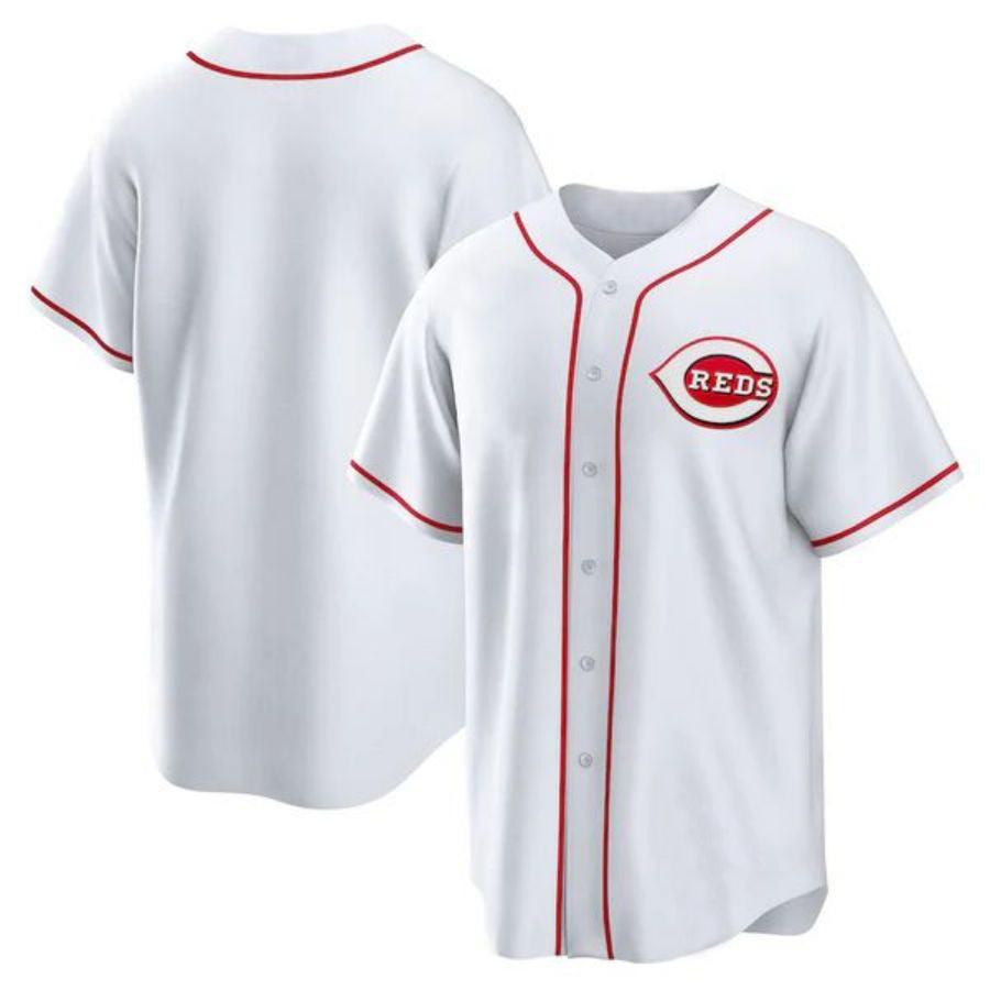 C.Reds White Home Blank Replica Player Baseball Jerseys product image 1