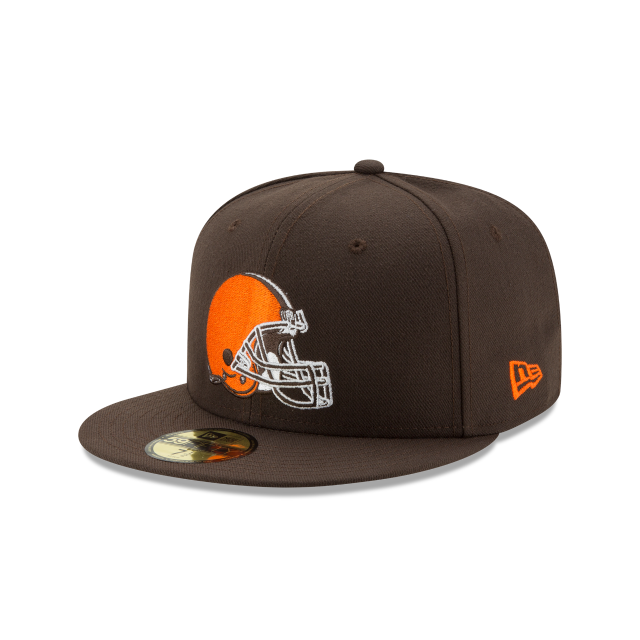 Cleveland Browns NFL New Era Men Brown 59Fifty Team Basic Fitted Hat product image 1, provided for visual reference and