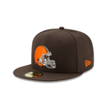 Cleveland Browns NFL New Era Men Brown 59Fifty Team Basic Fitted Hat product image 1, provided for visual reference and