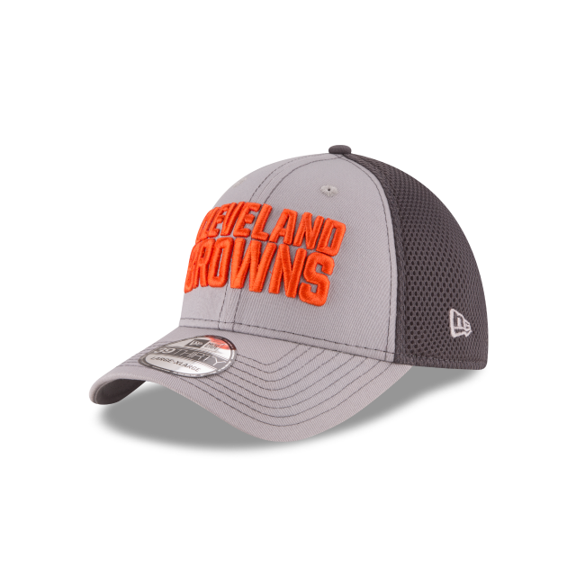 Cleveland Browns NFL New Era Men Grey 39Thirty Grayed Out Neo 2 Stretch Fit Hat product image 1, provided for visual