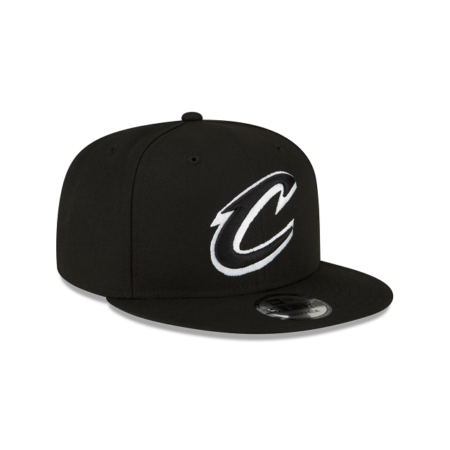 Cleveland Cavaliers NBA New Era Men Black/White 9Fifty Basic Snapback product image 3, provided for visual reference and