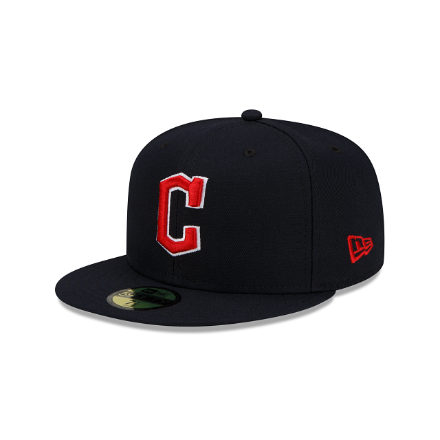 Cleveland Guardians MLB New Era Men Navy 59Fifty Authentic Collection Road Fitted Hat product image 1, provided for visual