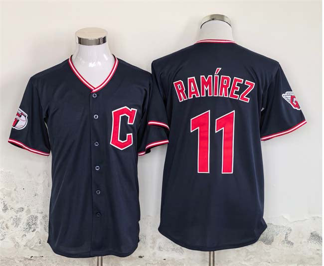 C.Guardians #11 Jose Ramirez Player Game Jersey Navy product image 1