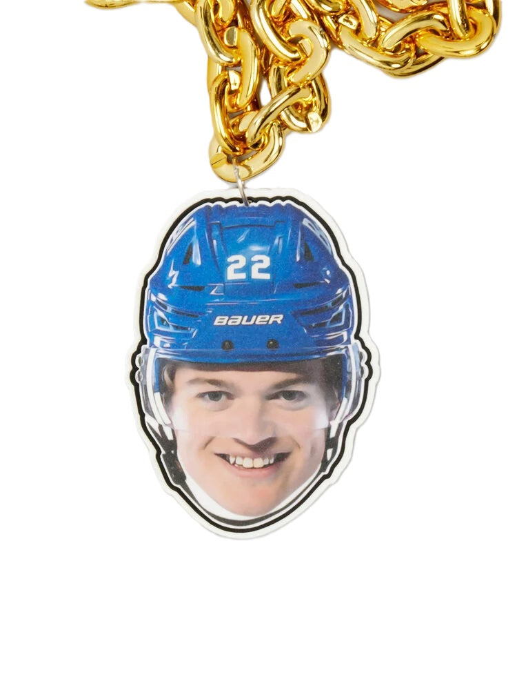 Cole Caufield Montreal Canadiens NHL FanFave FaceChain Gold Necklace product image 2, provided for visual reference and