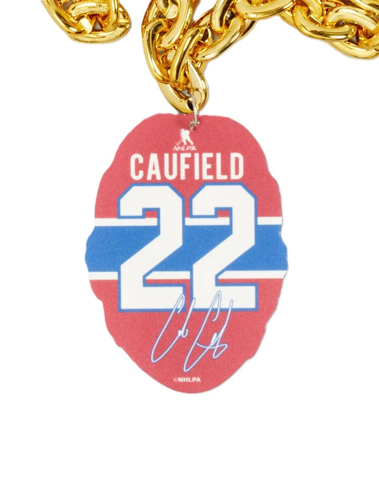 Cole Caufield Montreal Canadiens NHL FanFave FaceChain Gold Necklace product image 4, provided for visual reference and