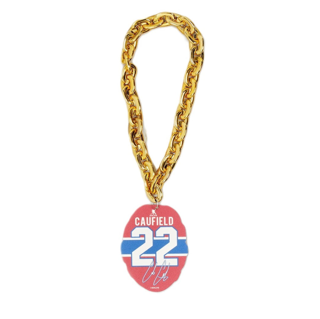Cole Caufield Montreal Canadiens NHL FanFave FaceChain Gold Necklace product image 3, provided for visual reference and