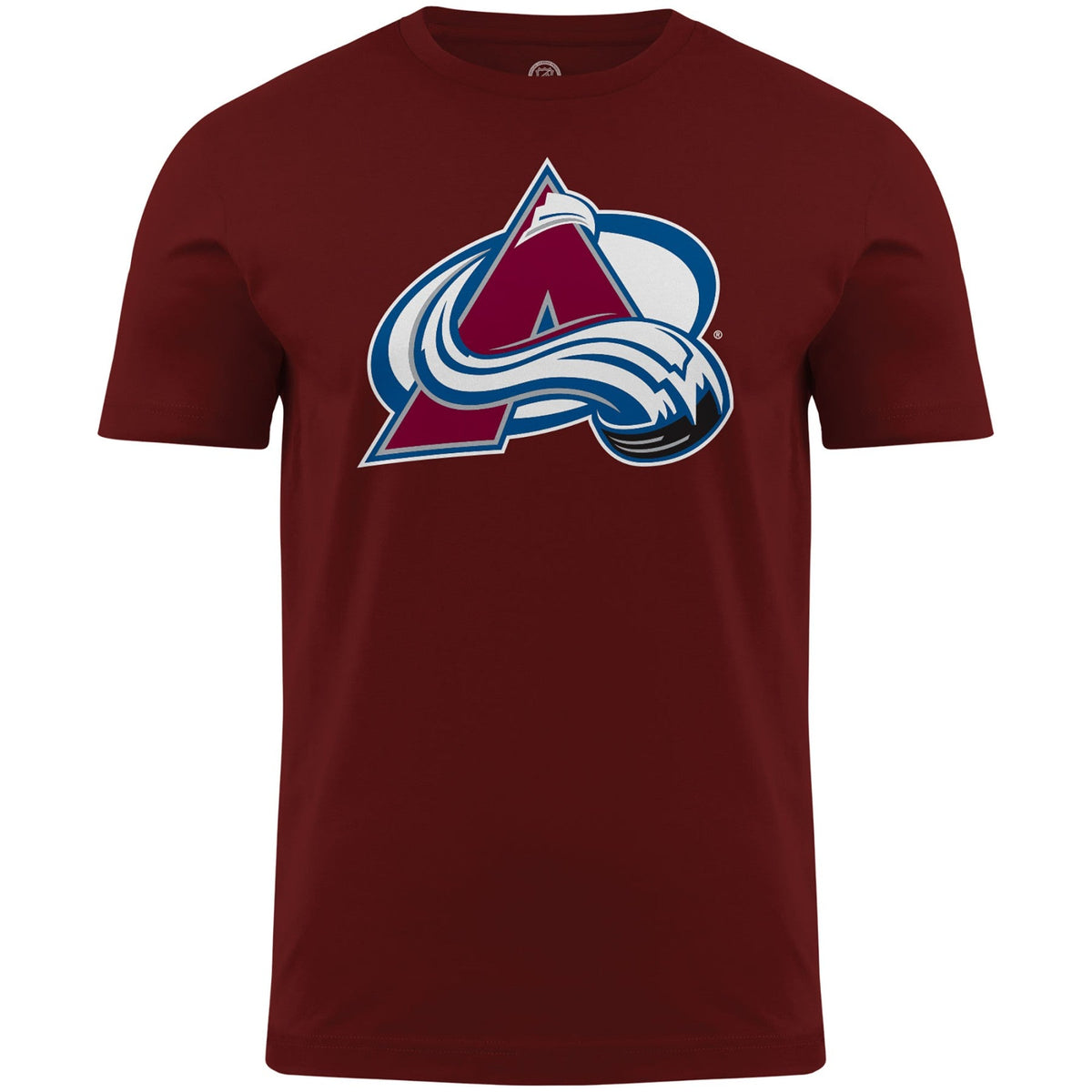 Colorado Avalanche NHL Bulletin Men Maroon Primary Logo T-Shirt product image 1, provided for visual reference and product