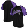 C.Rockies Blank Player Stitches Black Button-Down Raglan product image 1